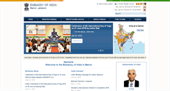 Desktop Screenshot of indianembassybeirut.org